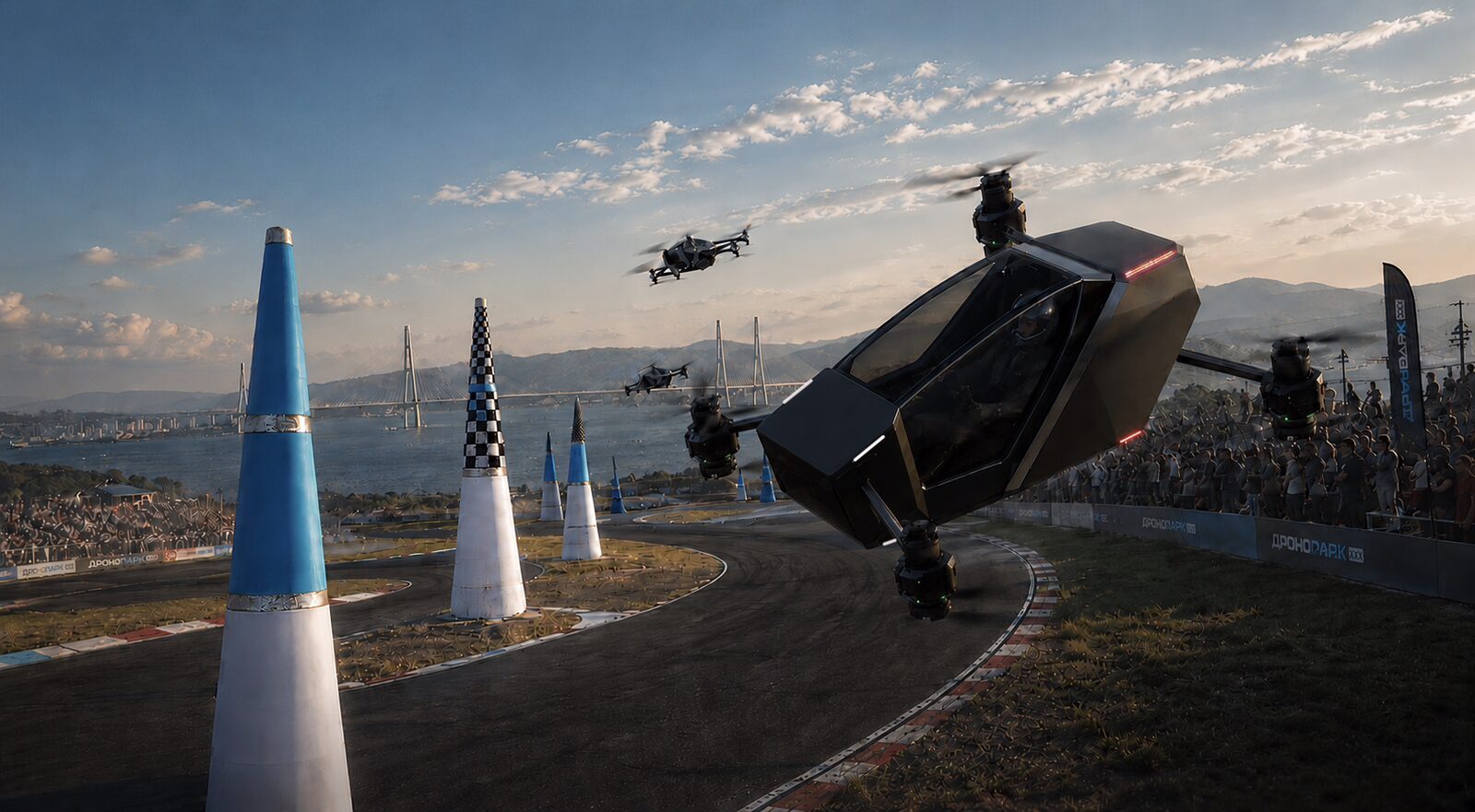 Гонки на eVTOL в Дронопарке · Владивосток